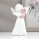 Polystone souvenir "Snowty angel-girl with roses" mix 12.5x7.5x7 cm