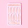 Flame overhead nails, 24 pcs, adhesive plates, ballerina shape, glossy pink/white color