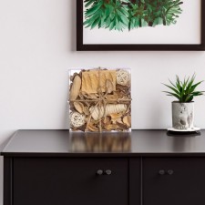 A set of dried flowers made of natural materials with the aroma of vanilla “little things”, box 13 × 13 × 6 cm