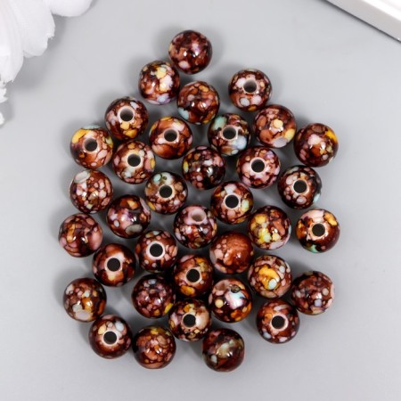 Beads for creativity plastic "Balls of shared cinnamon" set 20 g d = 1 cm-1