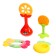 A set of rattles with a teether for teeth “Fruitics. Orange ", 4 pcs