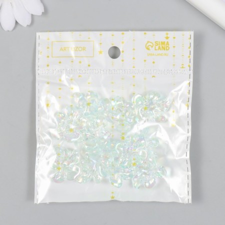 Busina Plastic for creativity "Flower. Stone ice" transparent blue 0.6x2.1x2.5 cm-4