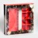 New Year. Box for 8 sweets and chocolate, with the New Year's window, 17.7 x 17.8 x 3.8 cm, confectionery packaging