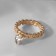 Ring "Wealth" a drop on the chain, the color is white in gold, size 17