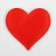 Decorative hearts, set 12 pcs., Size 1 pcs: 6.5 × 5 cm, red color