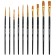 System of brushes synthetics 10 pieces, Brauberg, round; oval; flat; Liners