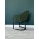 SHELL chair, 56 × 63 × 83 cm, green color, black frame