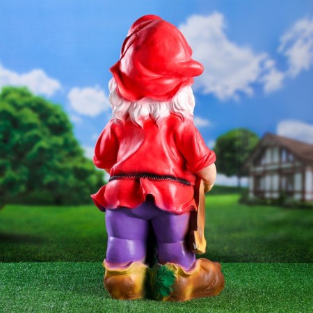 Garden figure "Gnome with a basket of vegetables large", 30x34x70cm-2