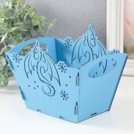 Basket “Dragon” Blue 18x12x14.5 cm (set of 5 parts)-2