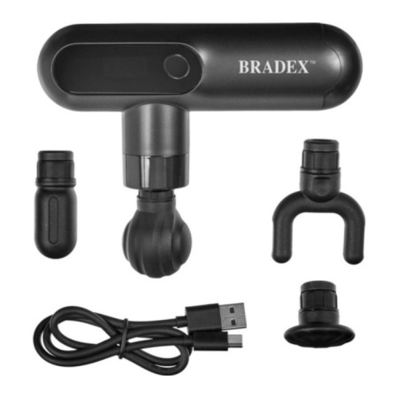 Body massager KZ 1425, electric, percussion, 20W, 3 modes, 4 nozzles, from the battery,-3
