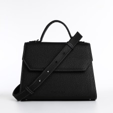 Women's bag Textura, messenger, average size, black color