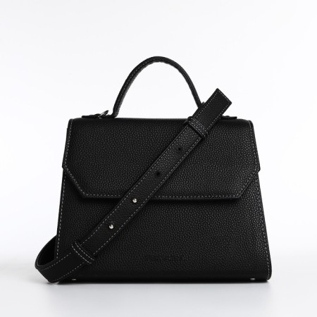 Women's bag Textura, messenger, average size, black color