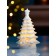LED figure "White Christmas tree" 7.1x6.5x12 cm, 1 LED, LR44X3 (in the set), T/white