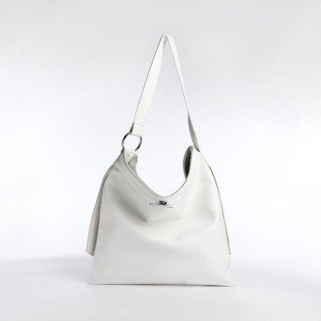 Shoper bag on fasting, white color