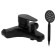 Bath mixer Zein Z3835, one -leaf, shower set, black