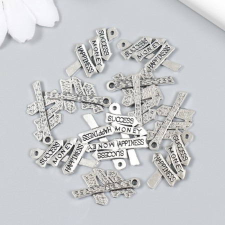 Decor for creativity Metal "Indicators" set 12 pcs silver 1.4x2.5 cm-2