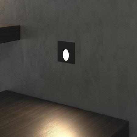 Elektrostandard, STEP 2 LED 3 W, 21x48X48 mm, IP65, black color, black