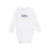 Body baby with a long sleeve "Pea", height 92 cm, white color