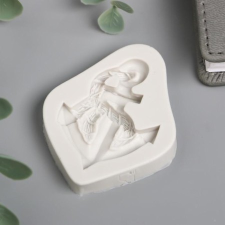 Mold Silicon "Anchor with a rope" 1.2x5.2x6.5 cm-1