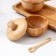 Sugar set, 3 pcs, with spoon, bamboo