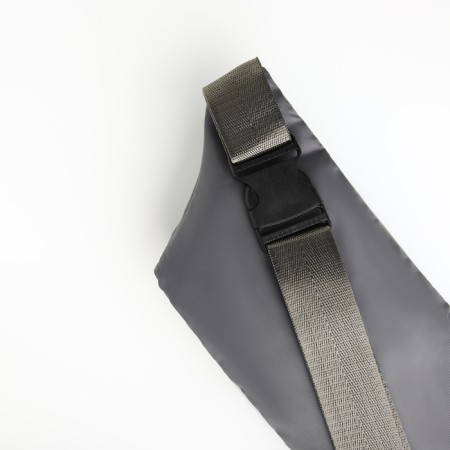 Lightning waist bag, 2 outer pockets, gray color-4