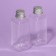 Storage set, 2 bottles of 50 ml, 9 × 3 cm, silver/transparent color