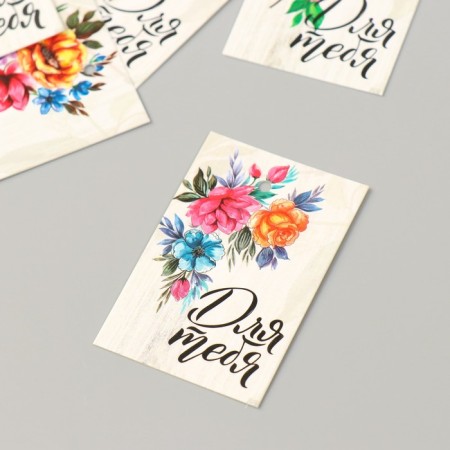 Cardboard "Flowers 13" set 10 pcs (5 types) 4x6 cm-2