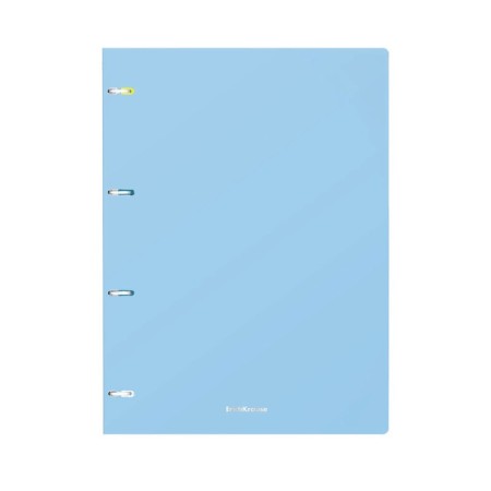 Notebook on A4 rings, 80 sheets in the Erichkrause "Pastel" cage, plastic cover, offset unit, whiteness 100%, mix-1