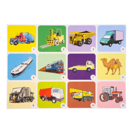 Set of posters "transport" with methodological recommendations, 4 posters, A3-5
