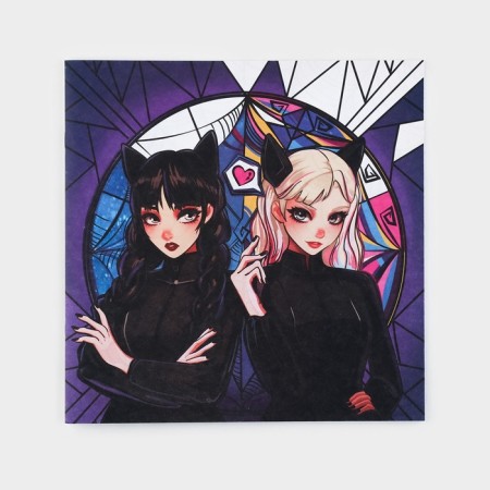Antistress coloring "Gothic girlfriends", 21 x 21 cm-3