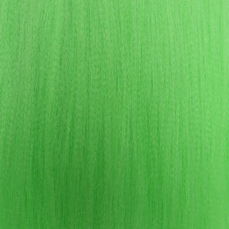 SIM-BRAIDS Kanecalon is monophonic, corrugated, 65 cm, 90 gr, light green color (#green)-1