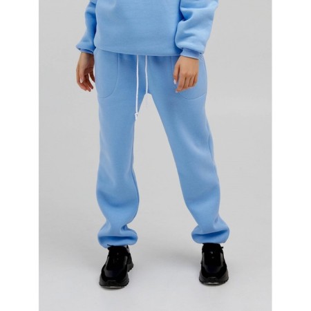 Women's pants with a company, size 54, blue color