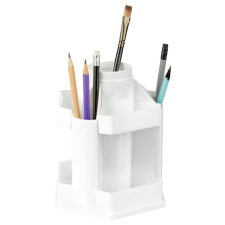 Organizer stand for the office of 10 departments, Istanm "Maxi Desk", plastic, rotating, white-4