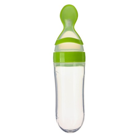 A bottle for feeding with a spoon, silicone, from 5 months, 90 ml., Mix color-2