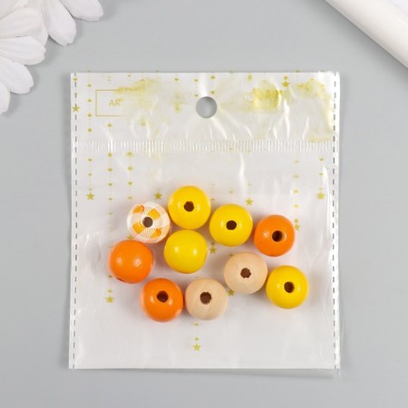 Beads for creativity tree "Shades of autumn" set 10 pcs d = 1.6 cm-3
