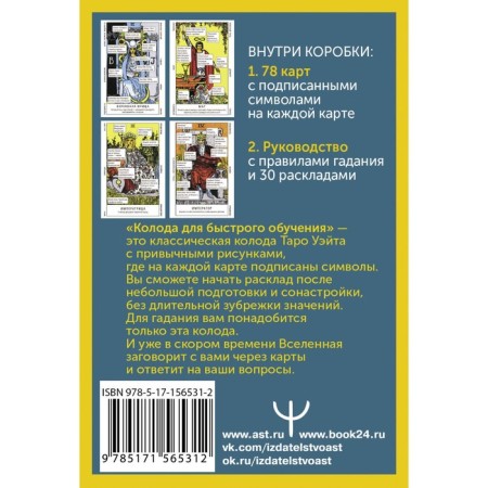 Tarot Wate. A deck for quick learning. Novak-Petrof F.-1