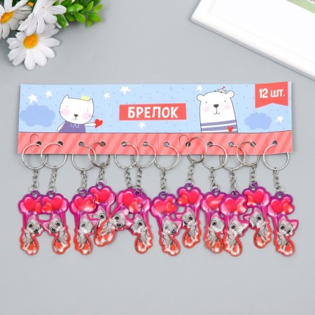 PVC keychain "kitten with balloons" soft 6x3.1 cm-2