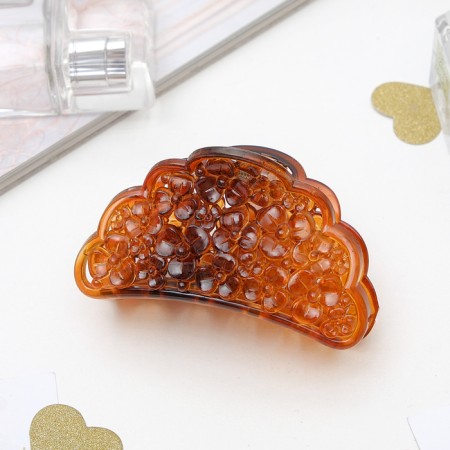 Hair crab "Transparent" Flower, 8 cm, mix