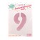 Foil ball 40 "number 9", pale pink