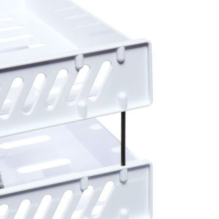 A set of paper trays is horizontal sity, set 2 pieces, on metal rods, white-14