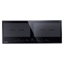 Варочная поверхность MAUNFELD CVI904SFLBK LUX, индукционная, 2 конфорки, сенсор , чёрная