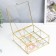 Casket glass with a metal frame with divisions "Square with faces" 7x16x16 cm