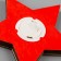 Christmas tree toy "Red Star with deer", from batteries, a glow of RGB
