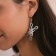 Earrings "Scissors", blue-pink color in silver
