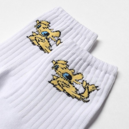 Socks "Yellow Dragon", white color, size 25-1