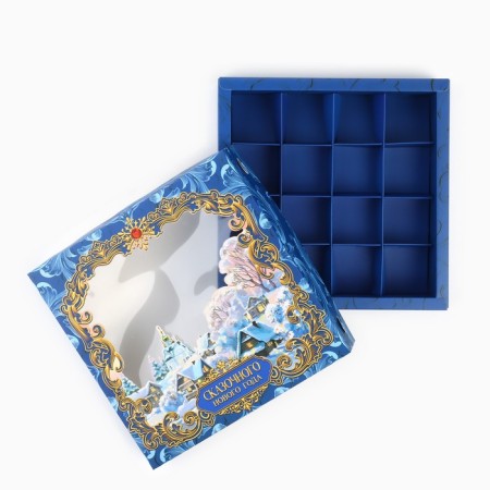 Box for sweets "New Year's fairy tale", 18.9 x 18.9 x 3.8 cm, New Year-2