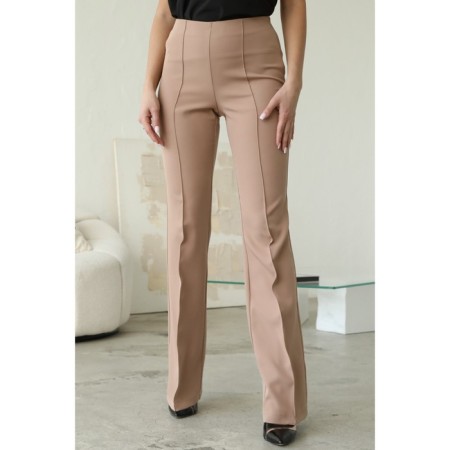 Female trousers, size 52, beige color-4
