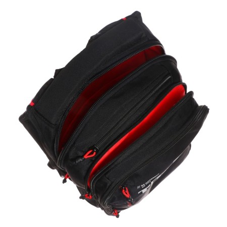 Youth backpack 42 x 31 x 22 cm, Grizzly, ergonomic back, laptop compartment, black/red-13