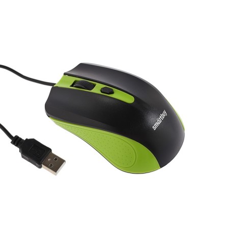 Mouse Smartbuy One 352, wired, optical, 1600 dpi, USB, green-hourly