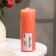 Candle - cylinder, 4 × 12 cm, 15 hours, salmon